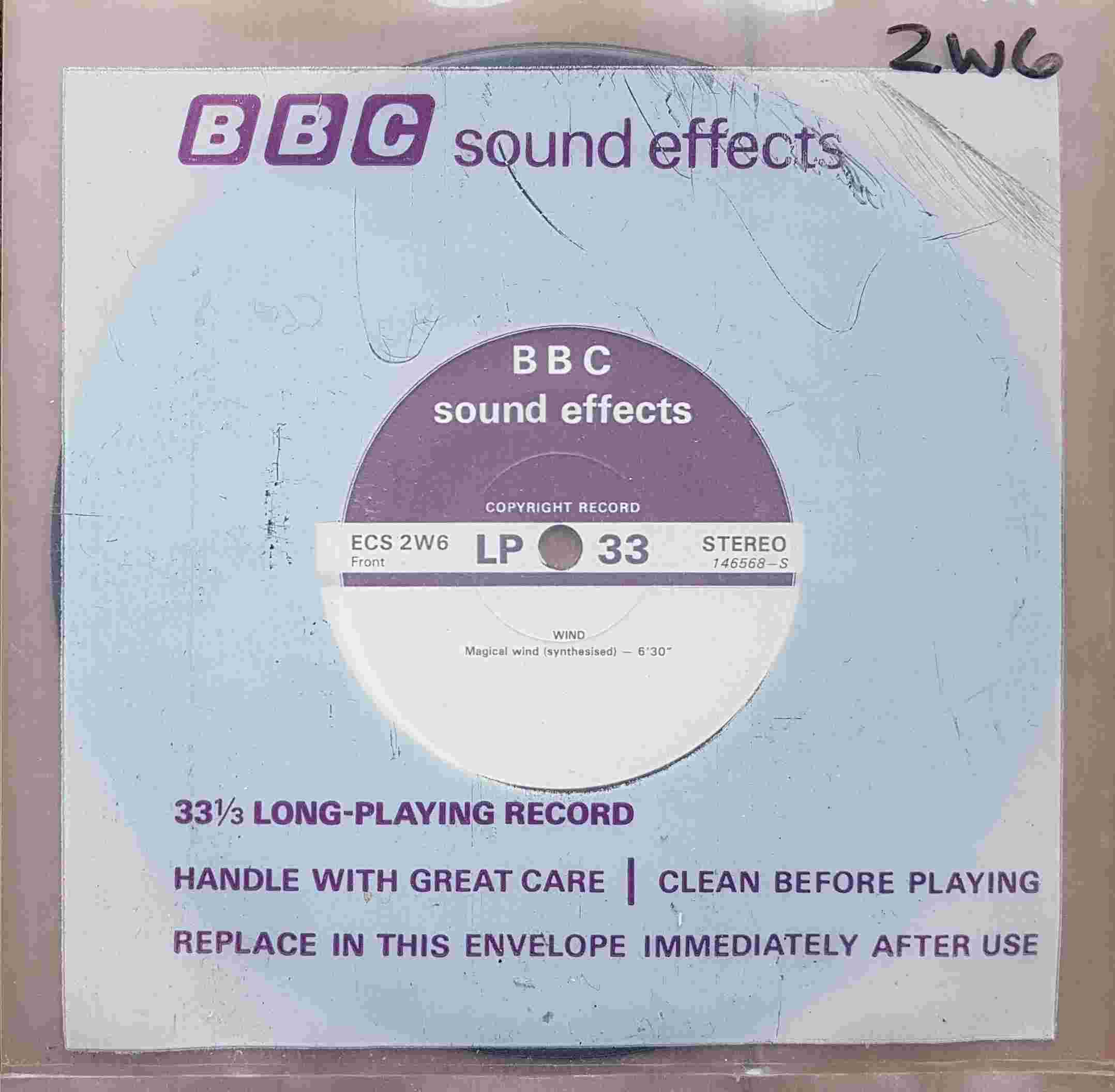 Picture of ECS 2W6 Wind / Wind & sea by artist Not registered from the BBC records and Tapes library